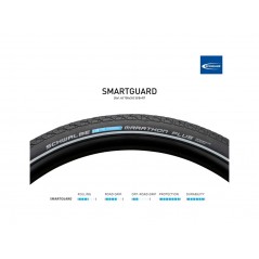 SCHWALBE Bicycle tire cover with anti-puncture protection 28" 28X1.40 700X35C B/B+RT SMARTGUARD 4026495720663