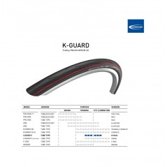 SCHWALBE Cubierta neumatico para bicicleta plegable LUGANO II K-GUARD FOLDING 700X25C B/RS/B-SK 4026495863339
