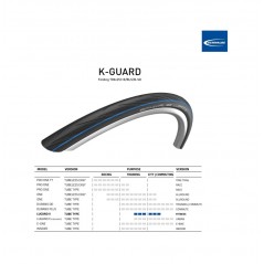 SCHWALBE Tire cover for folding bicycle LUGANO II K-GUARD 700X25C B/BLS/B-SK 4026495864893