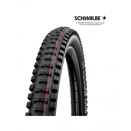 SCHWALBE Cubierta neumatico para bicicleta BIG BETTY EVO SUPER GRAVITY ADDIX SOFT 27.5X2.40 B/B-SK 4026495877893