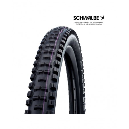 SCHWALBE Cubierta neumático para bicicleta de descenso BIG BETTY EVO SUPER DOWNHILL ADDIX ULTRA SOFT 27.5X2.40 B/B-SK 4026495878
