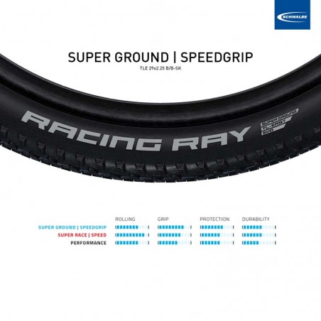 SCHWALBE Tire for bicycle RACING RAY EVO SUPER GROUND TLE 29X2.25 B/B-SK TUBELESS READY 4026495879590