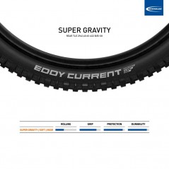 SCHWALBE Cubierta neumático trasero bicicleta EDDY CURRENT REAR EVO SUPER GRAVITY TLE 29X2.60 B/B-SK PARA MTB 4026495880992