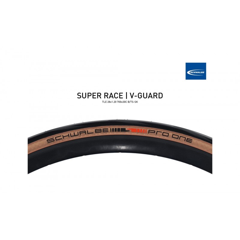 SCHWALBE Tire for bicycle PRO ONE EVO SUPER RACE V-GUARD TLE 28X1.20 700X30C B/TS-SK TUBELESS READY 4026495891660