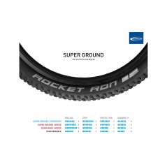 SCHWALBE Cubierta neumatico para bicicleta ROCKET RON EVO SUPER GROUND TLE 29X2.35 B/B-SK TUBELESS READY 4026495911276