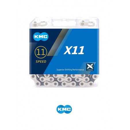 KMC Cadena para bicicleta X-11 11V 118 LINKS 242 G SILVER/BLACK 4715575890302