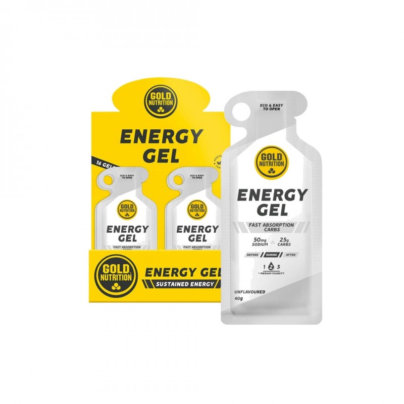 GOLD NUTRITION Bebida energética en gel sin sabor 16 X 40 G 16U UNFLAVOURED 5601607078048