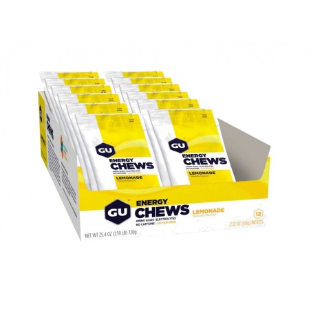 GU Bebida energética sabor limonada CHEWS LEMONADE 12 U 769493104724