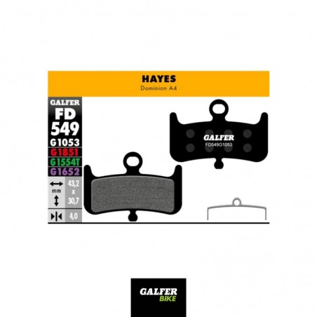 GALFER PASTILLAS DE FRENO HAYES DOMINION A4 - FD549G STANDARD G1053 8400170122144