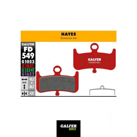 GALFER PAD, BRAKE MTB HAYES DOMINION A4 - FD549G 8400170122151