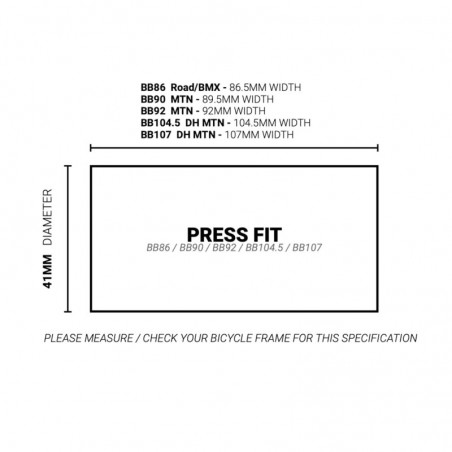 PRAXIS Pedalier para bicicleta de carretera y mtb M30 BB86 ROAD BB90/92 86-4001S 850033390155