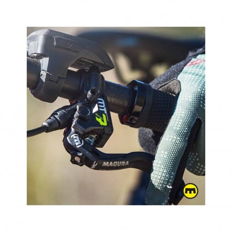 MAGURA Disc brake, lever with pump and caliper MT7 PRO 1-FINGER 4 PISTONES 255 G POSTMOUNT MTB 4055184029053