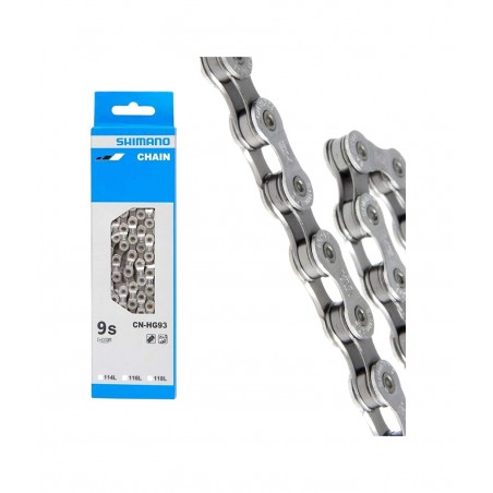 SHIMANO Cadena para bicicleta CN-HG93 9V 114 LINKS 4524667040798