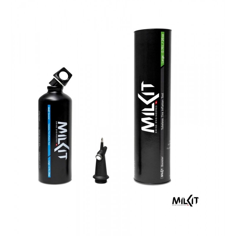 MILKIT Botella para inflado de cubiertas tubeless y talonar BOOSTER 0.75L BEBIDAS ISOTÓNICAS 7640174460267