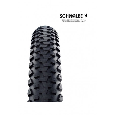 SCHWALBE Tire bicycle MARATHON PLUS MTB PERF, SMARTGUARD, TWINSKIN 29X2.10 B/B+RT 4026495771825