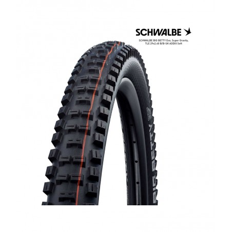 SCHWALBE Cubierta neumatico bicicleta BIG BETTY EVO, SUPER GRAVITY, ADDIX SOFT 29X2.40 B/B-SK 4026495880510
