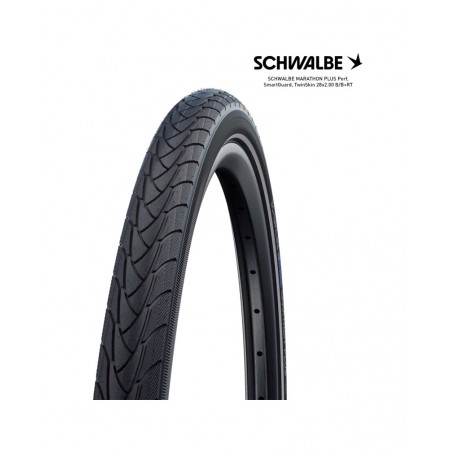 SCHWALBE Tire bicycle MARATHON PLUS PERF, SMARTGUARD, TWINSKIN 28" 28X2.00 B/B+RT 4026495892025