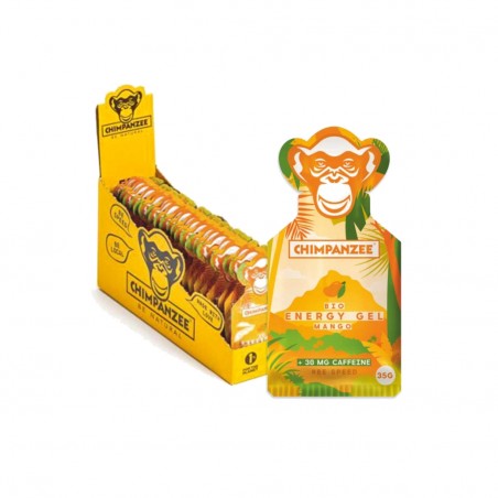 CHIMPANZEE Geles energéticos para deportistas ENERGY GELS 35G X 25U 35GR VEGETARIAN / GF 30MG CAFFEIN 8594157875625