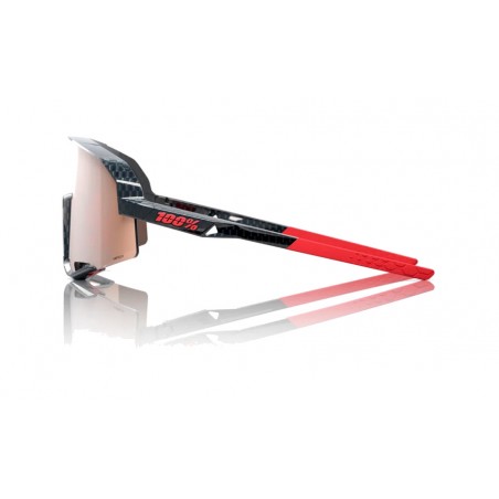 100% GAFAS BICICLETA CICLISMO DEPORTE SLENDALE GLOSS CARBON FIBER HIPER CRIMSON SILVER MIRROR 196261050059
