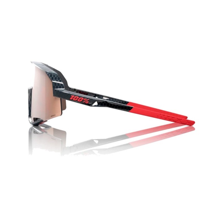 100% GAFAS BICICLETA CICLISMO DEPORTE SLENDALE GLOSS CARBON FIBER HIPER CRIMSON SILVER MIRROR 196261050059