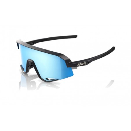 100% BICYCLE GLASSES FOR CYCLING SPORTS SLENDALE MATTE BLACK HIPER BLUE MULTILAYER MIRROR 196261050073