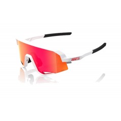 100% BICYCLE GLASSES FOR CYCLING SPORTS SLENDALE MATTE WHITE HIPER RED MULTILAYER MIRROR 196261050080