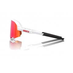100% BICYCLE GLASSES FOR CYCLING SPORTS SLENDALE MATTE WHITE HIPER RED MULTILAYER MIRROR 196261050080