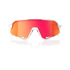 100% BICYCLE GLASSES FOR CYCLING SPORTS SLENDALE MATTE WHITE HIPER RED MULTILAYER MIRROR 196261050080