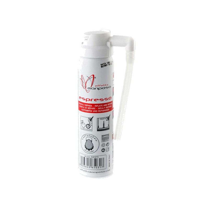 EFFETTO MARIPOSA Spray reparación pinchazos para bicicleta ESPRESSO 75ML 7640164680286