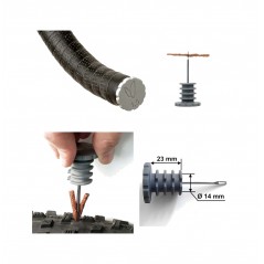 EFFETTO MARIPOSA Herramienta facilitar la reparación de tubeless, se guarda como un tapon manillar TAPPABUCO TUBELESS TYRE PLUG 