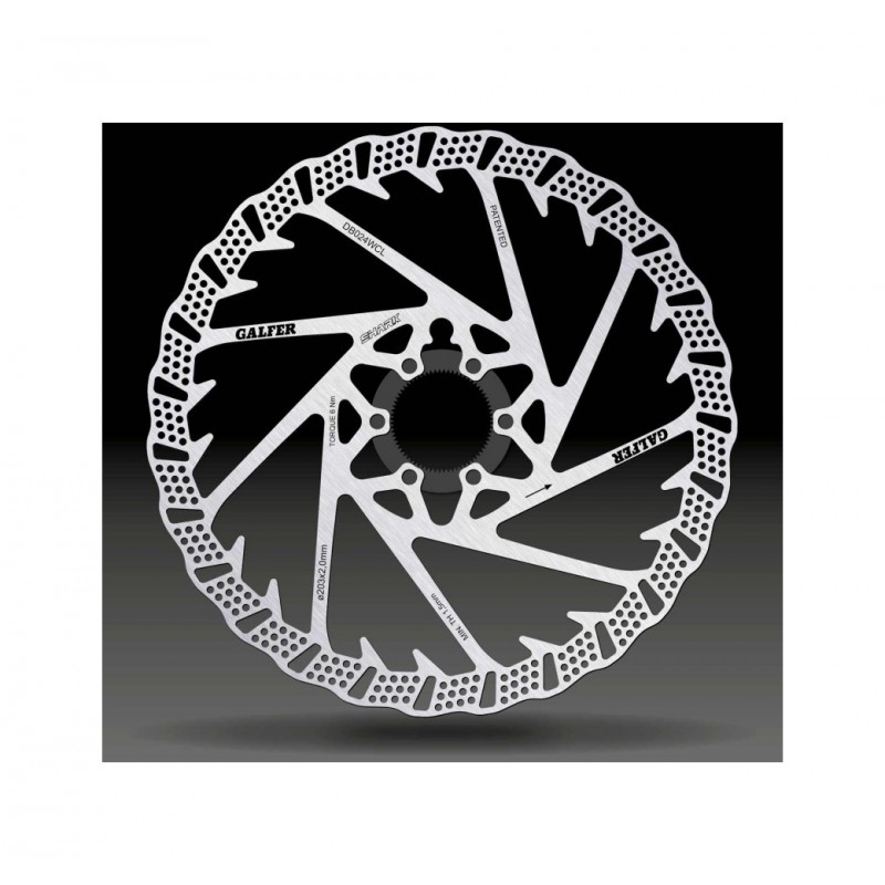 GALFER Disco de freno bicicleta MTB DISC SHARK Ø203 X 2.00MM CENTER-LOCK 8400170226521