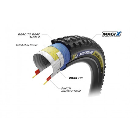 MICHELIN Tire for bicycle WILD ENDURO MS 29X2.40 RACING LINE PLEGABLE 61-622 724956