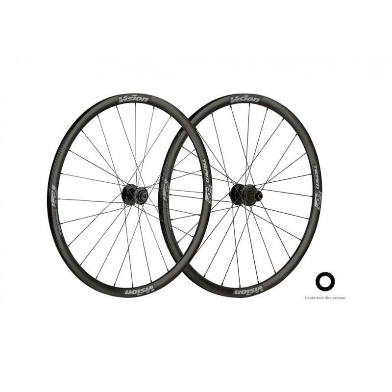 VISION JUEGO DE RUEDAS TEAM30 AGX I23 DISCO CENTERLOCK CUBIERTA TUBELESS READY SHIMANO 11V B1 725571