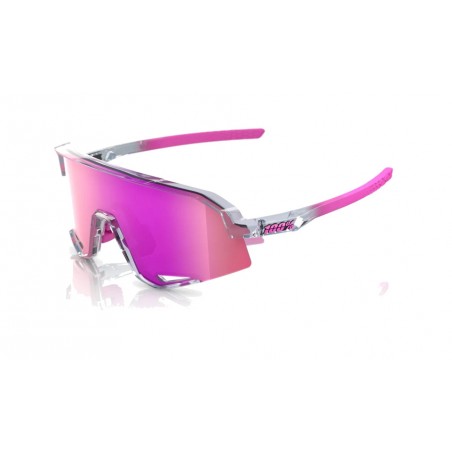 100% GAFAS BICICLETA CICLISMO DEPORTE SLENDALE POLISHED TRANSLUCENT GREY PURPLE MULTILAYER MIRROR 196261050097