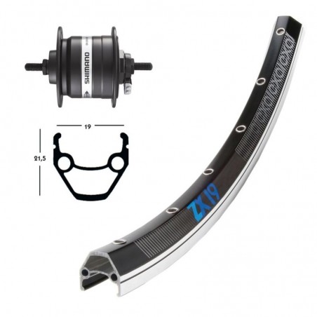 EXAL Rueda de aluminio RD 26X1.75 ZX 19 NIRO 703138