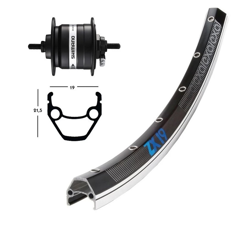 WINORA Aluminum front complete wheel 26X1.75 DYN MOY DH3N20 EXAL ZX 19 703139