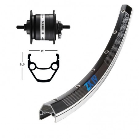 WINORA Aluminum front complete wheel 26X1.75 DYN MOY DH3N20 EXAL ZX 19 703139