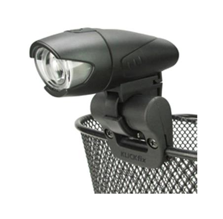 Clip-on light holder for baskets