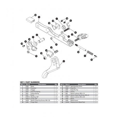 PARK TOOL Punta del pasador de empuje HBT-1 2497