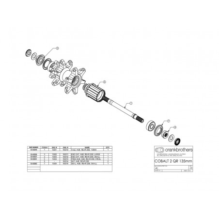 CRANKBROTHERS Back cover 135MM COBALT 2 DS 135X100MM 13832