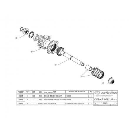 CRANKBROTHERS Back cover 135X12 LEVEL/COBALT/IODINE 3 NDS 135X12MM 13838
