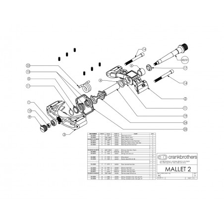 CRANKBROTHERS Replacement outer pedal body MALLET 2/3 13870VAR