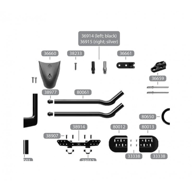 ARGON18 Replacement left armrest E-118/E-118N 80012