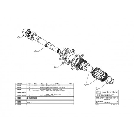 CRANKBROTHERS Buje trasero 142X12MM COBALT/IODINE 3 13463