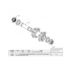 CRANKBROTHERS Repuesto de eje delantero COBALT 2/3 9/15MM 13826