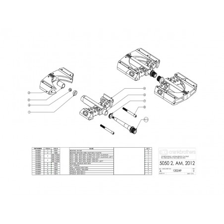 CRANKBROTHERS Repuesto de casquillo espaciador ROD 5050 13860