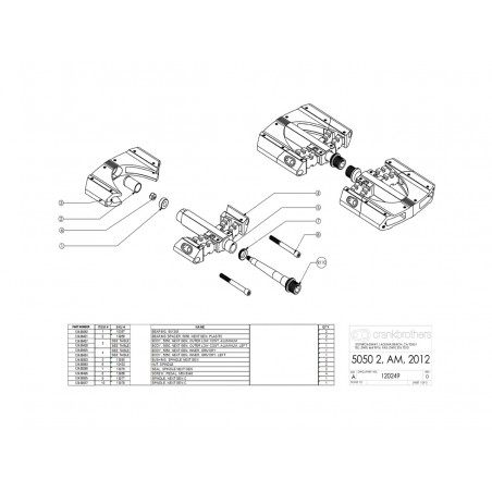 CRANKBROTHERS Replacement screw for pedal body 5050/MALLET BICICLETA 13866