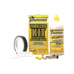 X-SAUCE Kit tubeless para mtb con válvula gorda y cinta 30MM X000134