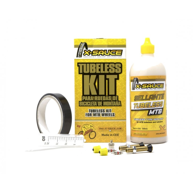 X-SAUCE Tubeless MTB kit with fat valve and tape 30MM X000134