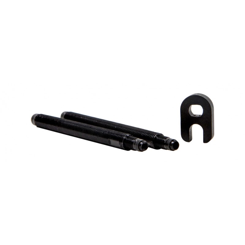 X-SAUCE Blister pack with two black aluminum presta extensions without external thread 42MM X00109